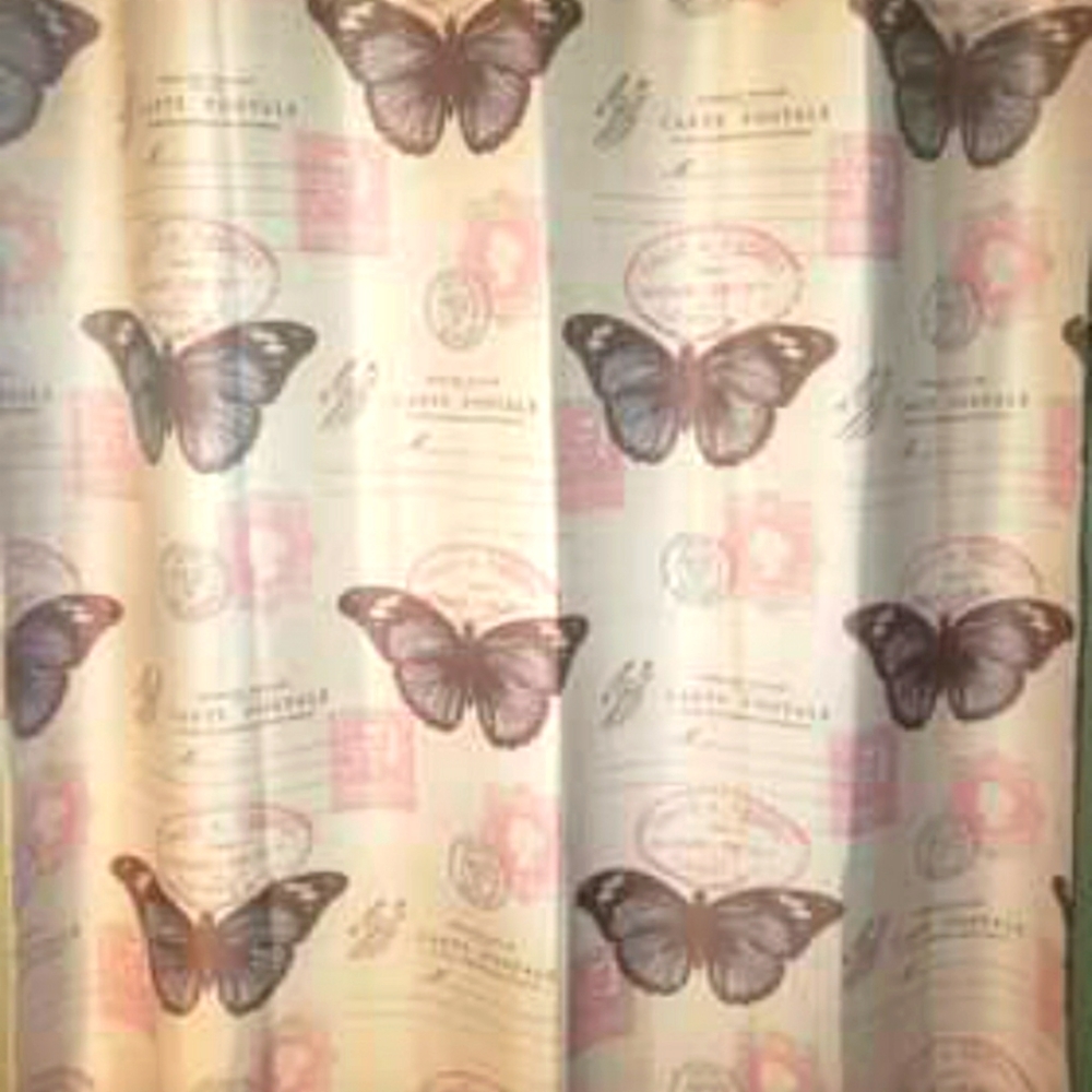 Blackout butterfly patterned drapes 6 panels